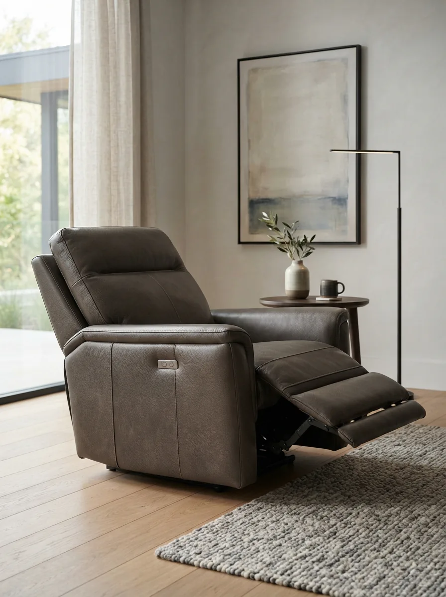 Gilman Creek Sanders recliner in a stylish apartment setting.