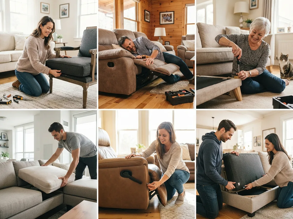 Diverse customers using Gilman Creek furniture replacement parts