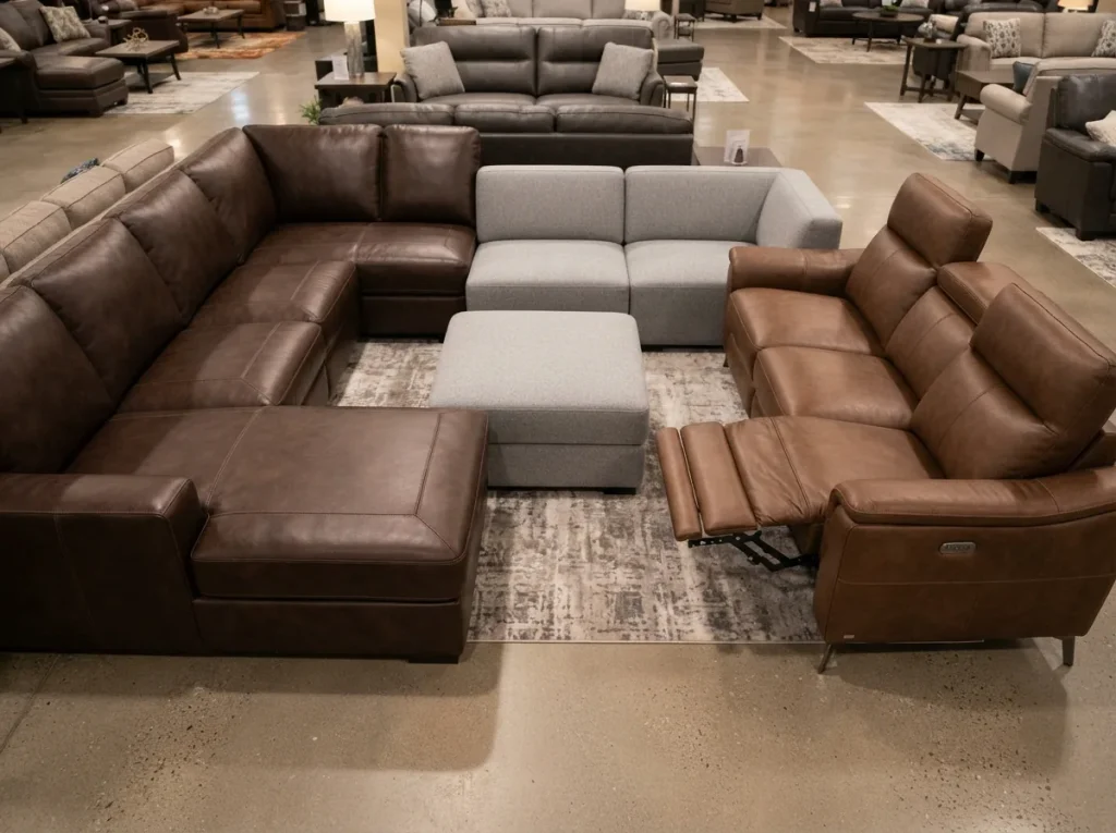 A side-by-side comparison of different Gilman Creek sectional configurations highlighting size and features.
